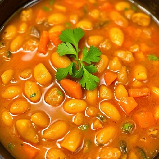 A bowl of creamy and comforting lentil soup with a garnish of fresh parsley, representing a hearty and nutritious vegetarian meal.
